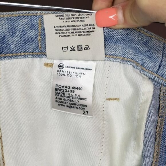 NWT AG Isabelle Paneled Straight Jeans in Infamous Size 27 - Picture 14 of 15